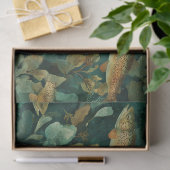 Papier Mousseline Brown Trout Green Watercolor Fish Nature Decoupage (Cadeau)