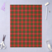 Papier Mousseline Bruce tartan rouge vert plaid (Artisanat)