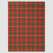 Papier Mousseline Bruce tartan rouge vert plaid (Recto)