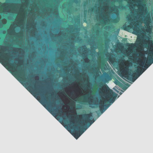 Papier Mousseline Bruit vert Abstrait (Détail)