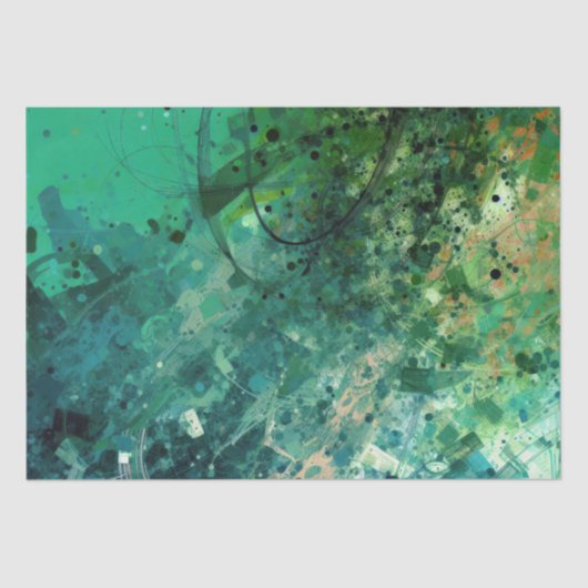 Papier Mousseline Bruit vert Abstrait (Recto)
