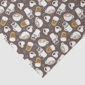 Papier Mousseline Brun de motif d'amant de café (Détail)