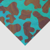 Papier Mousseline Brun de vache et copie turquoise (Détail)