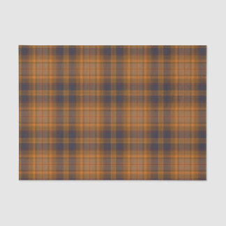 Papier Mousseline Brun foncé | tartan orange