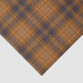 Papier Mousseline Brun foncé | tartan orange (Détail)