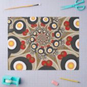 Papier Mousseline Brunch Fractal Art Drôle Nourriture, Tomates, Oeuf (Artisanat)
