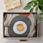 Papier Mousseline Brunch Fractal Art Drôle Nourriture, Tomates, Oeuf (Cadeau)