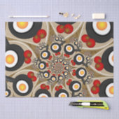 Papier Mousseline Brunch Fractal Art Drôle Nourriture, Tomates, Oeuf (Artisanat)