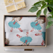 Papier Mousseline Brunette Ballerina Papier Tissu (Cadeau)