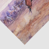 Papier Mousseline "Buckino Bronco" Cowboy Art de Charles Russell (Détail)