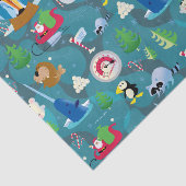 Papier Mousseline Buddy l'elfe et personnages Motif Turquoise (Détail)