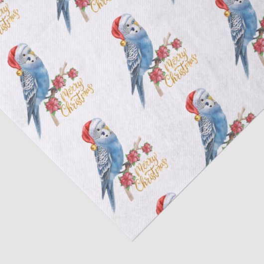 Papier Mousseline Budgie Christmas  (Détail)