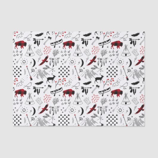 Papier Mousseline Buffalo Adventures Black and Red Plaid ID599 (Recto)