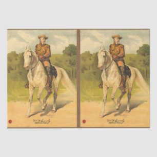 Papier Mousseline Buffalo Bill Cody sur le Motif du cheval Découpage