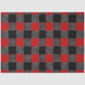 Papier Mousseline Buffalo Check Black and Red (Recto)