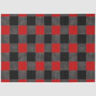 Papier Mousseline Buffalo Check Black and Red