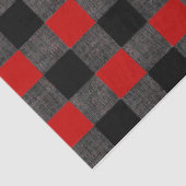 Papier Mousseline Buffalo Check Black and Red (Détail)
