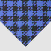 Papier Mousseline Buffalo Check Blue & Black Lumberjack Plaid Decor (Détail)