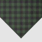 Papier Mousseline Buffalo Check Celtic Green and Black Carrés Plaid (Détail)