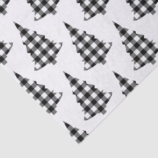Papier Mousseline Buffalo Check Pine Trees rustiques (Détail)