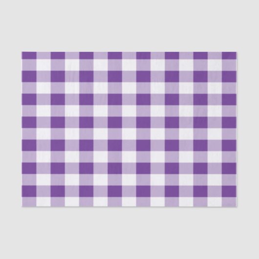 Papier Mousseline Buffalo Check Plaid Purple et Motif blanc (Recto)