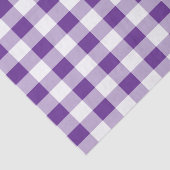 Papier Mousseline Buffalo Check Plaid Purple et Motif blanc (Détail)
