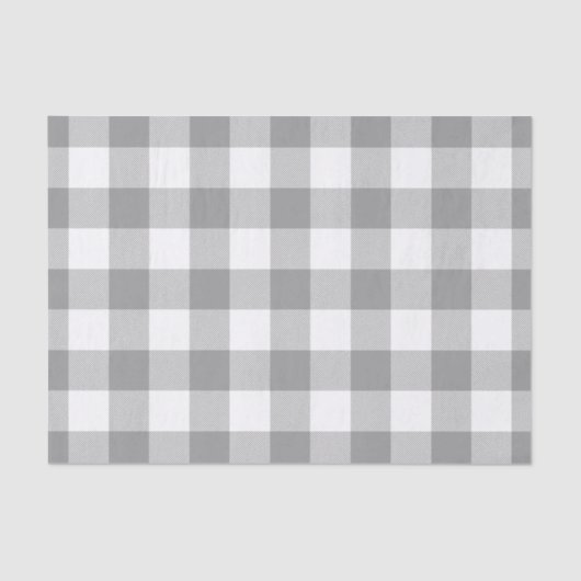 Papier Mousseline Buffalo gris Vérifier Plaid Rustique Ferme (Recto)
