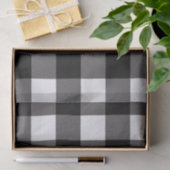 Papier Mousseline Buffalo noir et blanc À damiers Carrés (Cadeau)
