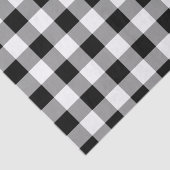 Papier Mousseline Buffalo noir et blanc Plaid Motif rustique (Détail)