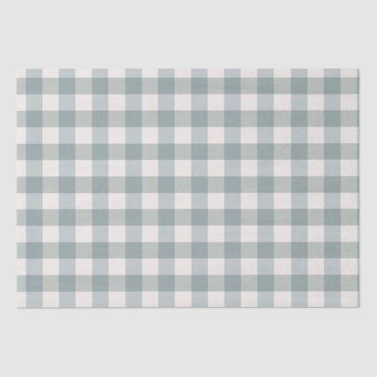 Papier Mousseline Buffalo Plaid Country Farmhouse Vert Blanc (Recto)