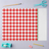Papier Mousseline Buffalo Plaid Noël vacances deux tons rouge vert (Artisanat)