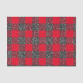 Papier Mousseline Buffalo Plaid Parties scintillant noire (Recto)
