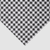Papier Mousseline Buffle branché Plaid Black Minimal Check (Détail)
