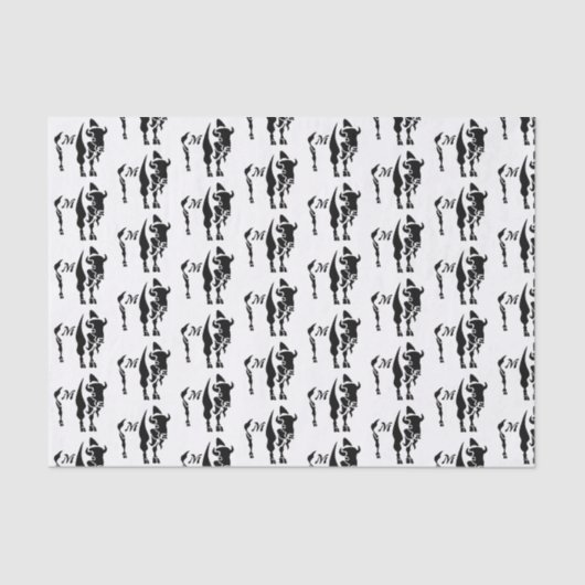 Papier Mousseline Buffle noir silhouette (Recto)