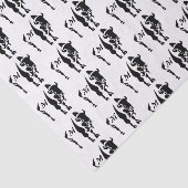 Papier Mousseline Buffle noir silhouette (Détail)