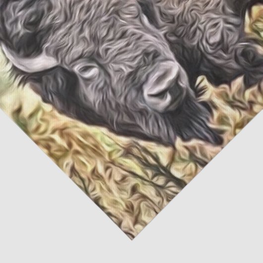 Papier Mousseline Buffle occidental Abstrait (Détail)