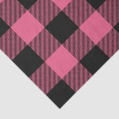Papier Mousseline Buffle rose et noir À damiers Plaid Rustique (Détail)
