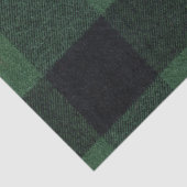 Papier Mousseline Buffle vert et noir tendance Plaid Cosy (Détail)