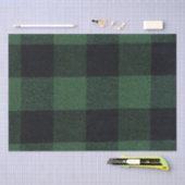 Papier Mousseline Buffle vert et noir tendance Plaid Cosy (Artisanat)
