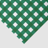 Papier Mousseline Buffle vert foncé Check Plaid Noël (Détail)