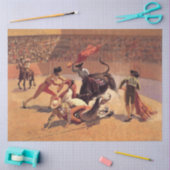Papier Mousseline Bull Fight in Mexico (par Frederic Remington) (Artisanat)