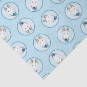 Papier Mousseline Bull Terrier Peinture Blanc Anglais mignon Chien A (Détail)