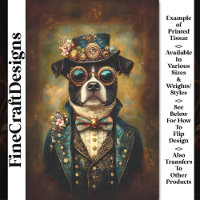 Bulldog AU2 découpage floral Steampunk fantaisiste