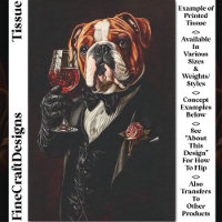 Bulldog en Smoking & Nœud Papillon & Vin CR8 Décou