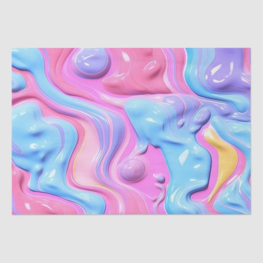 Papier Mousseline Bulle plastique Abstraite (Recto)