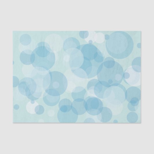 Papier Mousseline Bulles bleues (Recto)