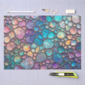 Papier Mousseline Bulles d'Abalone colorées Papier Tissu (Artisanat)