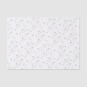 Papier Mousseline Bulles d'or en blanc