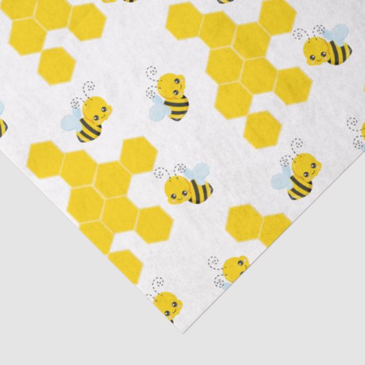 Papier Mousseline Bumble Bee et Honeycomb Motif (Détail)