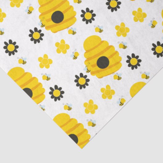 Papier Mousseline Bumble Bee Hive Motif (Détail)